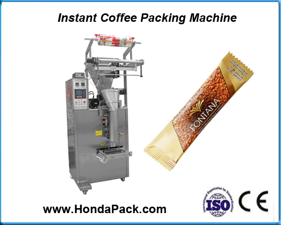 Instant coffee packing machine with zigzag teeth edge