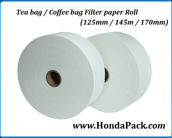 Heat sealable filter paper rolls for tea and coffee