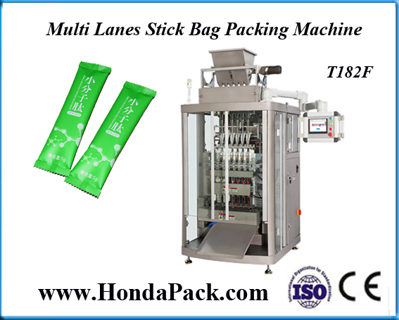 Automatic multi lane stick bag packing machine