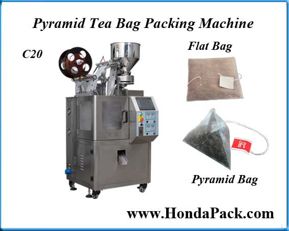 C20 Black tea pyramid tea bag packing machine