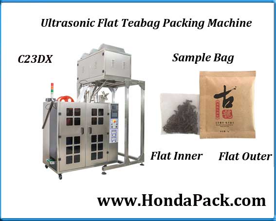 C23DX Flat Nylon Tea Bag Packing Machine with outer envelope