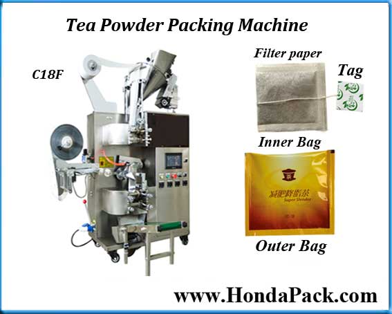 Automatic powder packing machine with outer bag