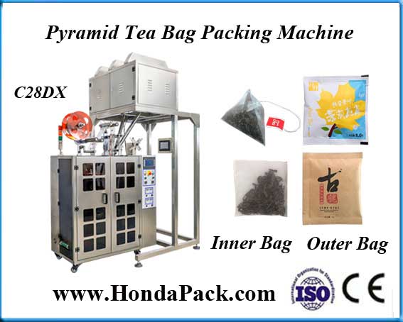 C28DX Biodegradable pyramid tea bag packing machine