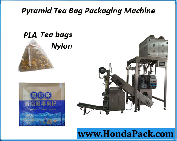 Pyramid tea bag machine