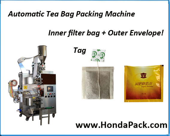 Tea bag envelope packing machine