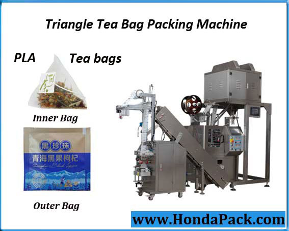 Automatic diabetic tea bag packaging machine with inner and outer envelope