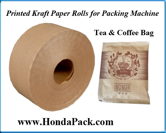 Printed kraft paper rolls & PE Roll for Coffee bag and Tea bag