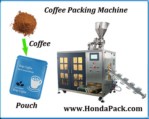 Coffee sachet packing machine for filling coffee powder into small Predade Pouch