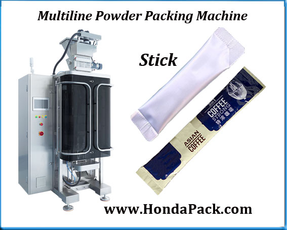 Multi-lane powder packaging machine