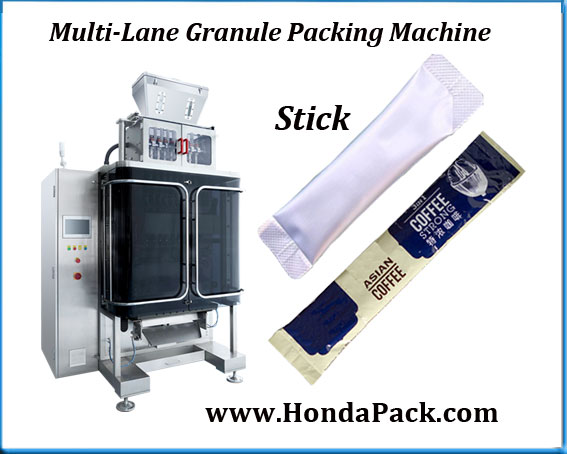Multi-Lane back-sealing granule packaging machine