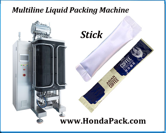 Automatic multi-lane liquid packaging machine
